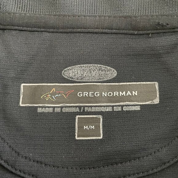 Greg Norman Athletic Sporty SS 3 Button Polyester Golf Polo Shirt Black Sz M - Picture 9 of 11